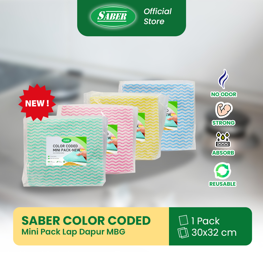 SABER® Color Coded Wipes - Mini Pack NEW
