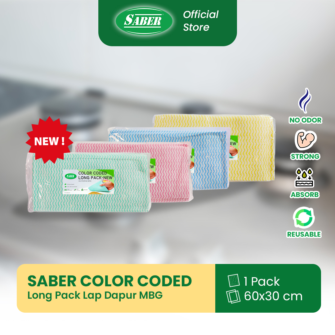 SABER® Color Coded Wipes - Long Pack NEW