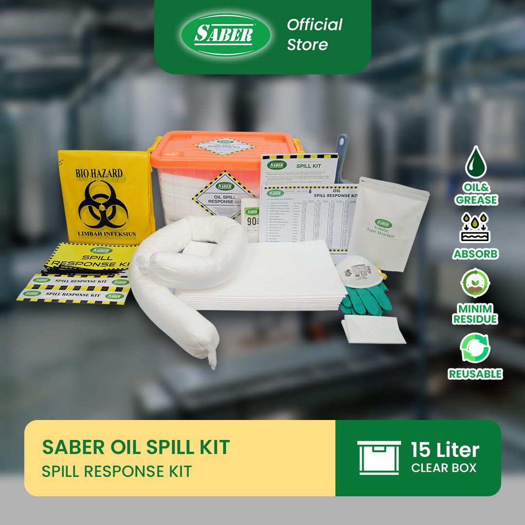 SABER OIL SPILL RESPONSE KIT - CLEAR BOX 15 LITER - SO15-SK/CB